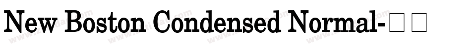 New Boston Condensed Normal字体转换
